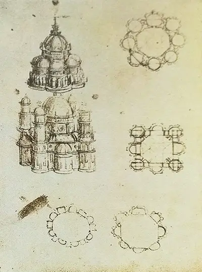 Studies for a Building on a Centralised Plan V Leonardo da Vinci